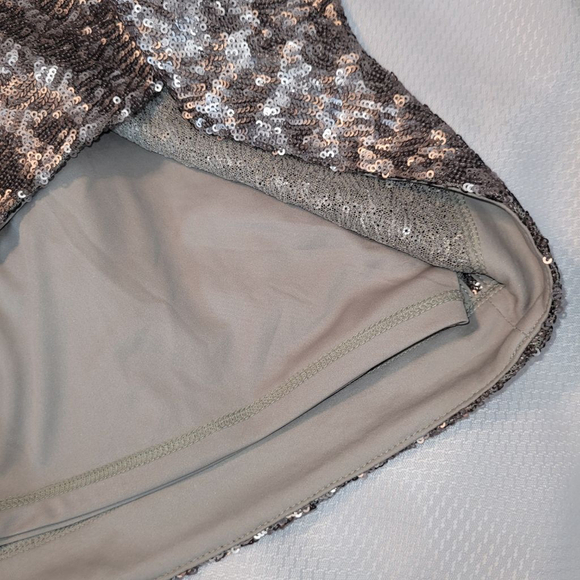 Women's J.Jill Sequin Pencil Skirt M Silver/Sterling - Picture 3 of 8